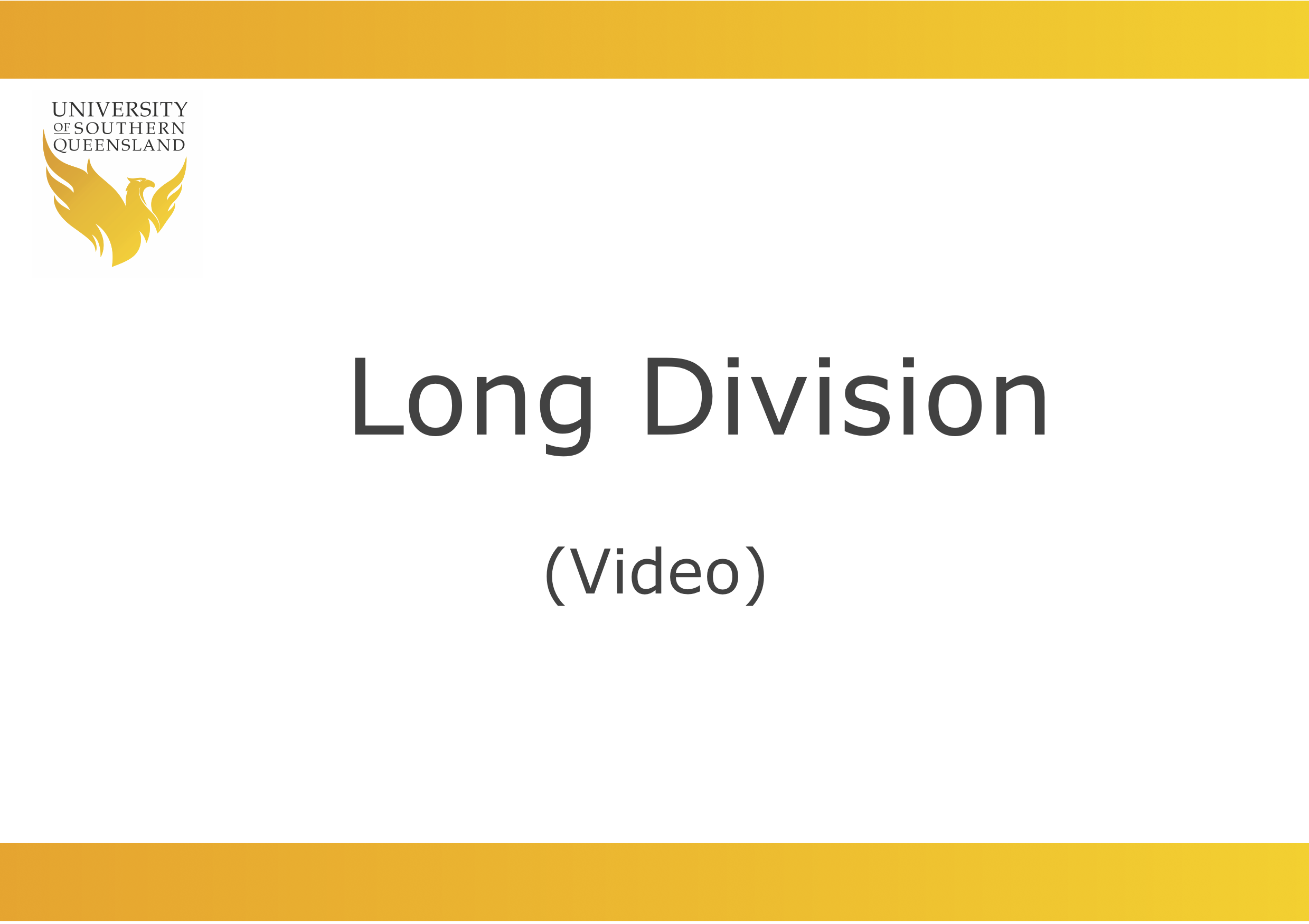 Image to click on to run the video for the long division example.
