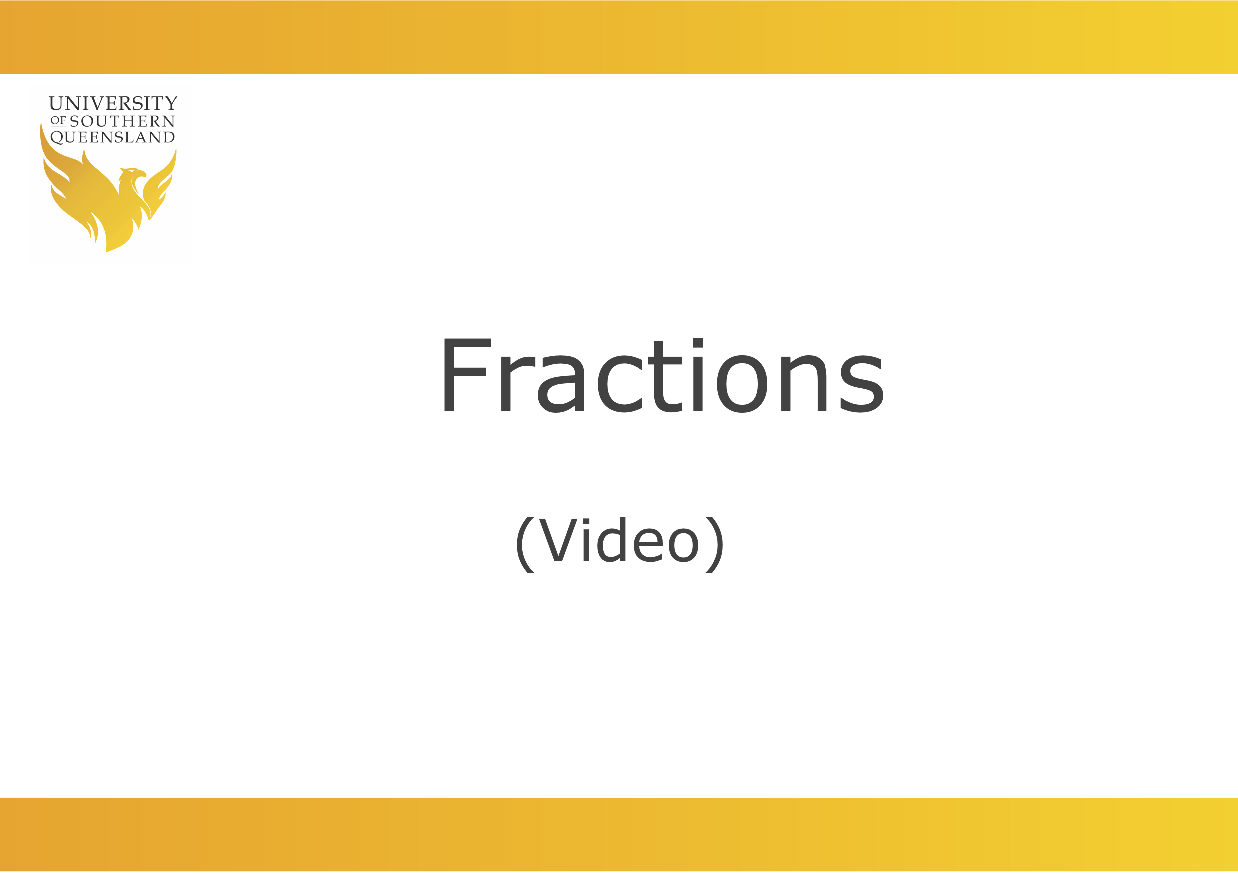 Fractions video