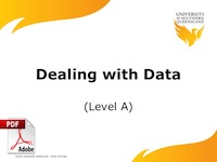 dealing with data